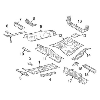 Toyota OE - Pillars, Rocker & Floor - Floor & Rails (Japan Built), (L / LE / SE / SE Nightshade / XLE / XSE)