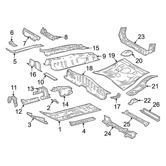 Toyota OE - Pillars, Rocker & Floor - Floor & Rails
