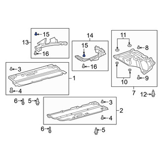 Toyota OE - Floor Pan Splash Shield Clip