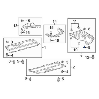 Toyota OE - Outer Floor Pan Splash Shield Clip