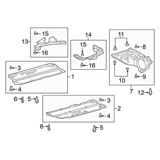 Toyota OE - Pillars, Rocker & Floor - Under Cover & Splash Shields (Japan Built), (Sedan)