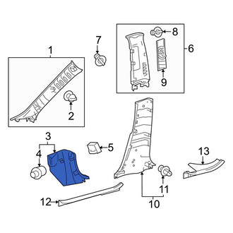 Toyota OE - Right Kick Panel Trim