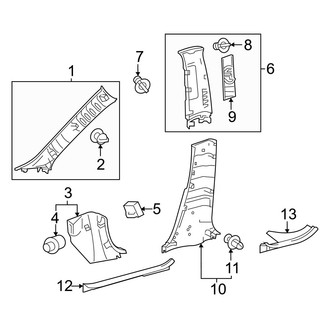 Toyota OE - Pillars, Rocker & Floor - Interior Trim (Sedan)