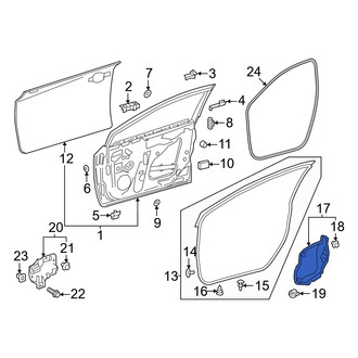 Toyota OE - Front Left Door Water Deflector