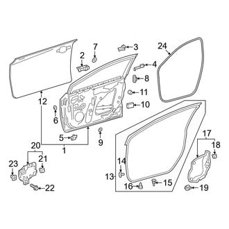 Toyota OE - Front Door - Door & Components (Sedan)