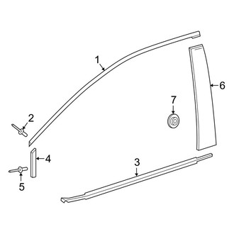 Toyota OE - Front Door - Exterior Trim (Sedan)
