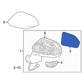 Toyota OE - Front Left Door Mirror Glass