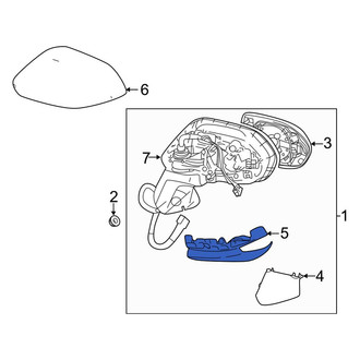 Toyota OE - Front Left Upper Door Mirror Cover