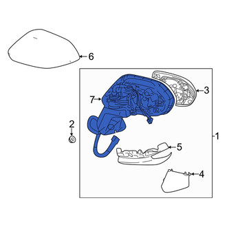 Toyota OE - Front Left Door Mirror