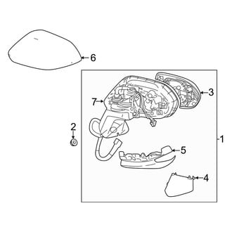 Toyota OE - Front Left Door Mirror