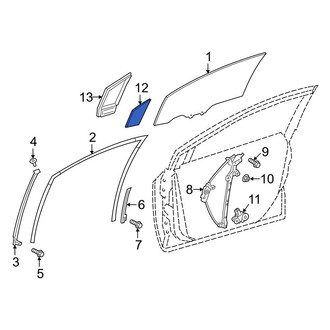 Toyota OE - Front Left Vent Window Assembly