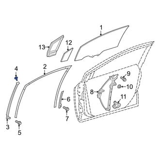 Toyota OE - Front Upper Window Regulator Guide Bolt