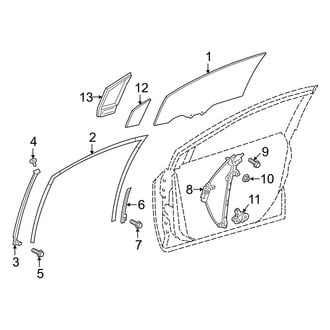 Toyota OE - Front Door - Glass & Hardware (Sedan)