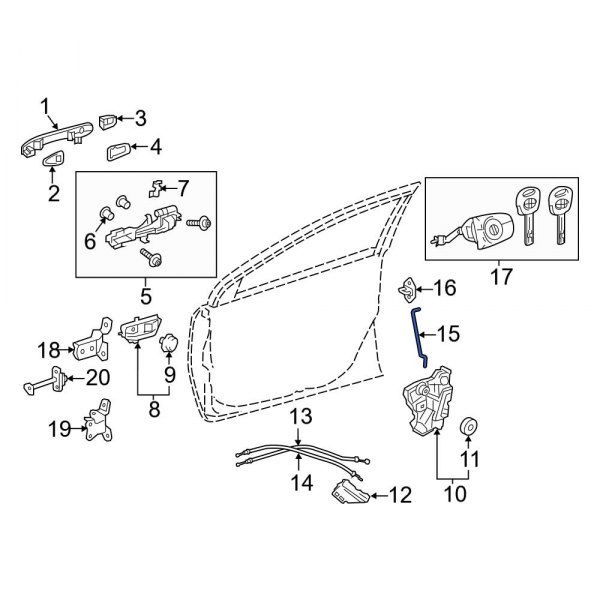 Door Lock Operating Rod