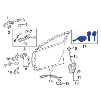 Toyota OE - Front Left Door Lock Cylinder