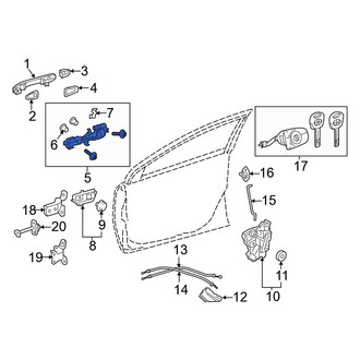 Toyota OE - Front Right Exterior Door Handle Base