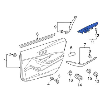 Toyota OE - Rear Right Door Switch Trim Panel