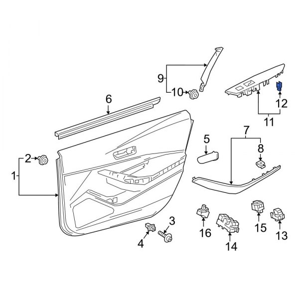 Door Switch Trim Panel Clip