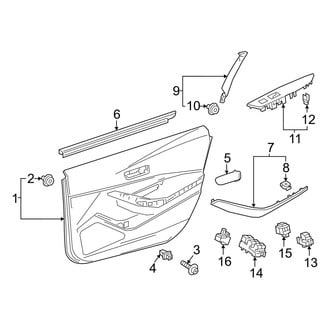 Toyota OE - Front Door - Interior Trim (Japan Built), (Sedan)