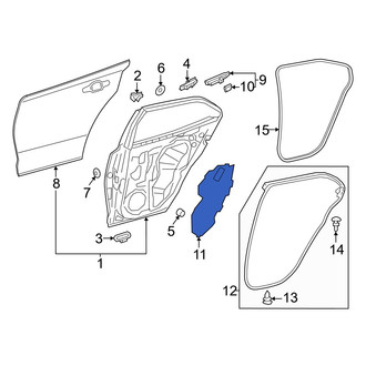 Toyota OE - Front Right Door Water Deflector