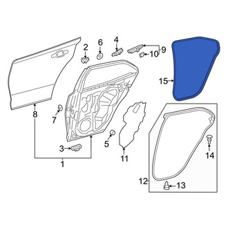 Toyota OE - Rear Left Inner Door Seal