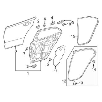 Toyota OE - Rear Door - Door & Components (Sedan)