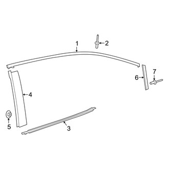 Toyota OE - Rear Door - Exterior Trim (Sedan)