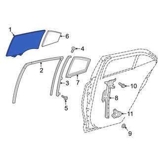 Toyota OE - Front Left Door Glass