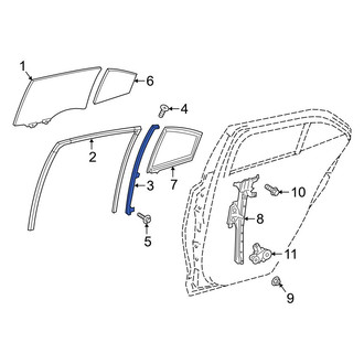 Toyota OE - Rear Left Door Window Division Bar