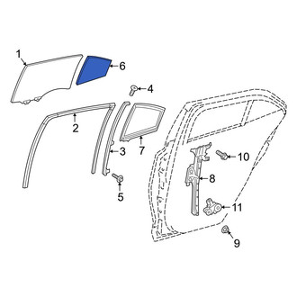 Toyota OE - Front Right Vent Window Assembly