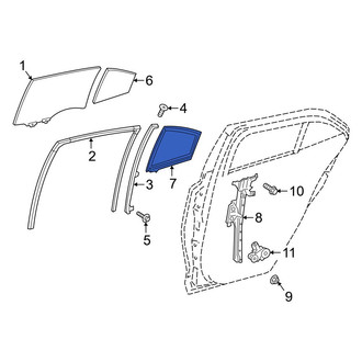 Toyota OE - Rear Right Vent Window Weatherstrip