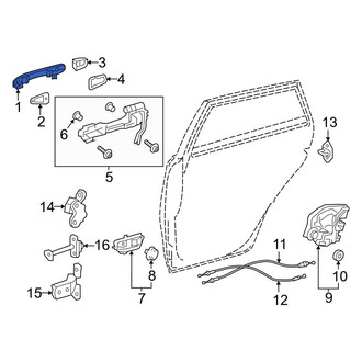 Toyota OE - Rear Outer Exterior Door Handle