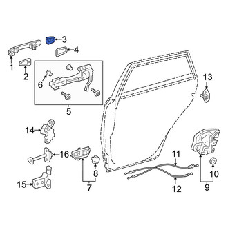 Toyota OE - Rear Exterior Door Handle Cover