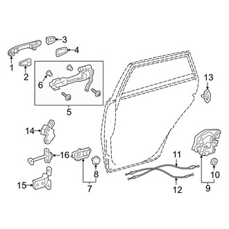 Toyota OE - Rear Door - Lock & Hardware