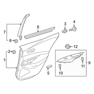 Toyota OE - Rear Door - Interior Trim (USA Built)