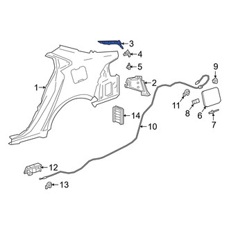 Toyota OE - Rear Right Quarter Panel Gutter