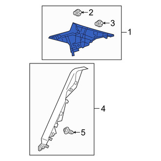 Toyota OE - Rear Left Lower Interior Quarter Panel Trim Panel