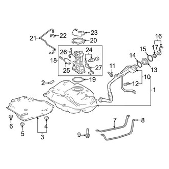Toyota OE - Fuel System Components (Japan Built), (SE / SE Nightshade / XSE)