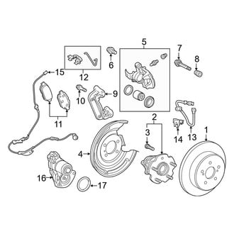 Toyota OE - Rear Suspension - Brake Components
