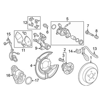 Toyota OE - Rear Suspension - Brake Components (AWD)