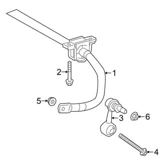 Toyota OE - Rear Suspension - Stabilizer Bar & Components