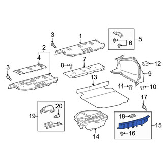 Toyota OE - Rear Trunk Trim Scuff Plate