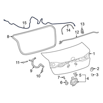 Toyota OE - Rear Deck Lid Release Cable