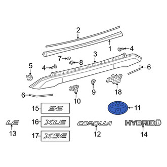 Toyota OE - Rear Deck Lid Emblem