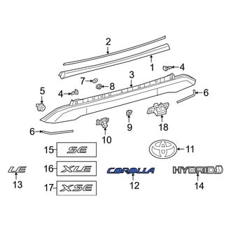 Toyota OE - Rear Deck Lid Emblem