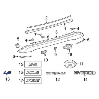 Toyota OE - Rear Deck Lid Emblem