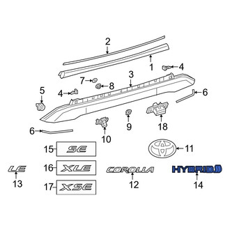 Toyota OE - Rear Deck Lid Emblem