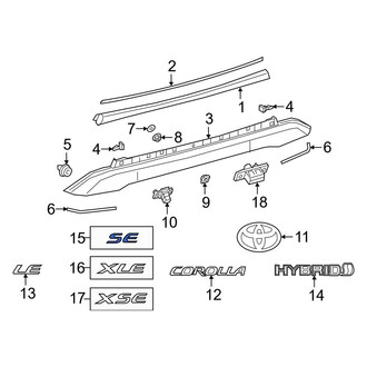 Toyota OE - Rear Deck Lid Emblem