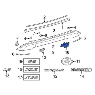 Toyota OE - Rear Trunk Lid Release Switch