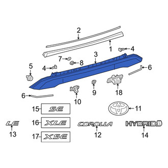 Toyota OE - Rear Deck Lid Finish Panel